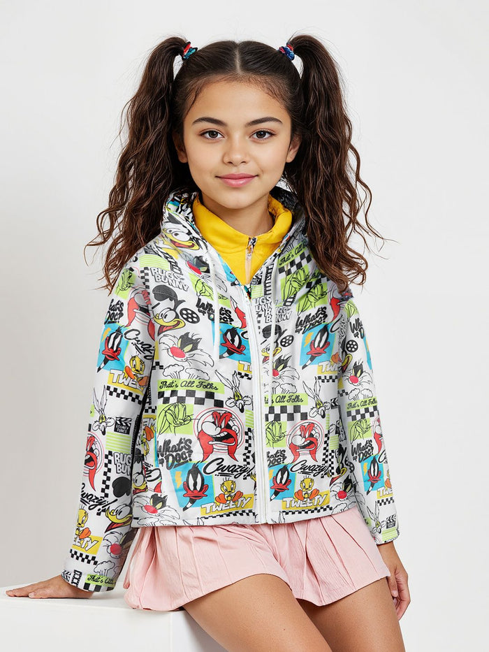 Looney Tunes: Old School Young Girls Puffer Jackets (8-14 Yrs)