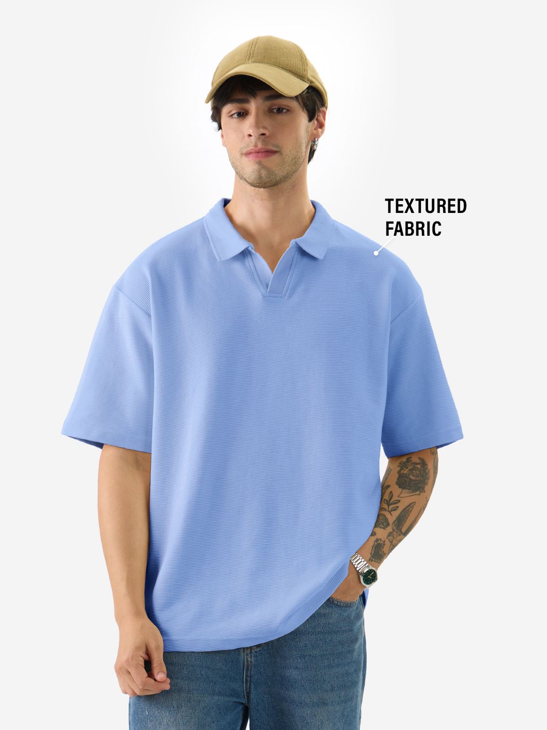Solids: Pastel Blue Oversized Polos