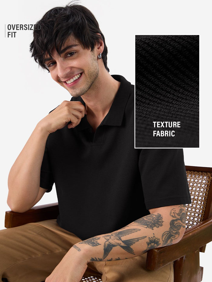 Solids: Regal Black Oversized Polos