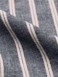 Cotton Linen Stripes: Azure Cotton Linen Shirts