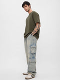 Textured T-Shirt: Olive Oversized T-Shirts