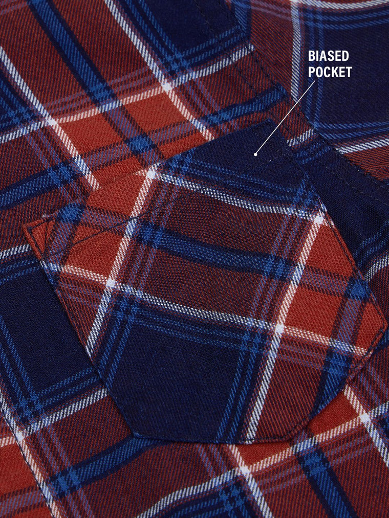 Plaid Shirt: Indigo Boys Cotton Shirts (2-8 Yrs)