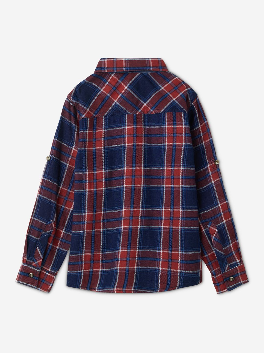 Plaid Shirt: Indigo Boys Cotton Shirts (2-8 Yrs)