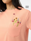 TSS Originals: Pocket Flowers Women Relaxed T-Shirts