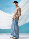 Cotton Linen Stripes: Dune Cotton Linen Shirts