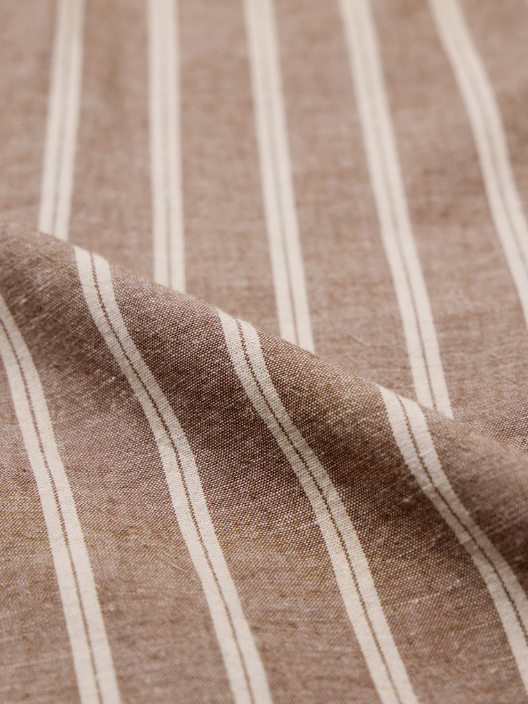 Cotton Linen Stripes: Dune Cotton Linen Shirts