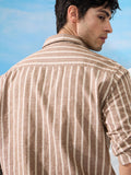 Cotton Linen Stripes: Dune Cotton Linen Shirts