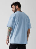 Solids: Powder Blue Oversized T-Shirts