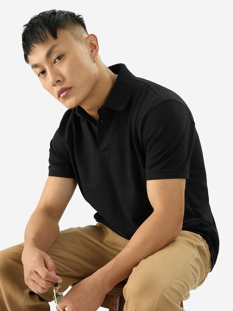 Solids: Raven Black Classic Polos