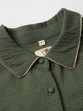 Textured Shirt: Hunter Green Women Relaxed Shirts
