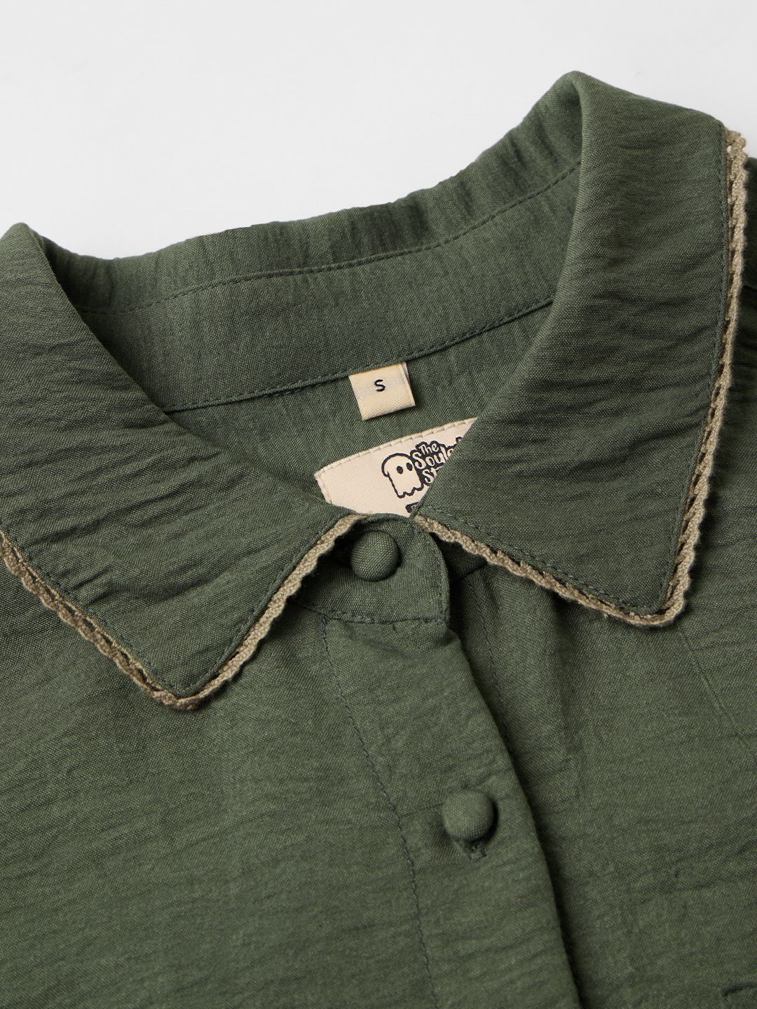 Textured Shirt: Hunter Green Women Relaxed Shirts