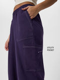 Utility Solid Joggers: Berry Women Cinched Joggers