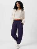 Utility Solid Joggers: Berry Women Cinched Joggers