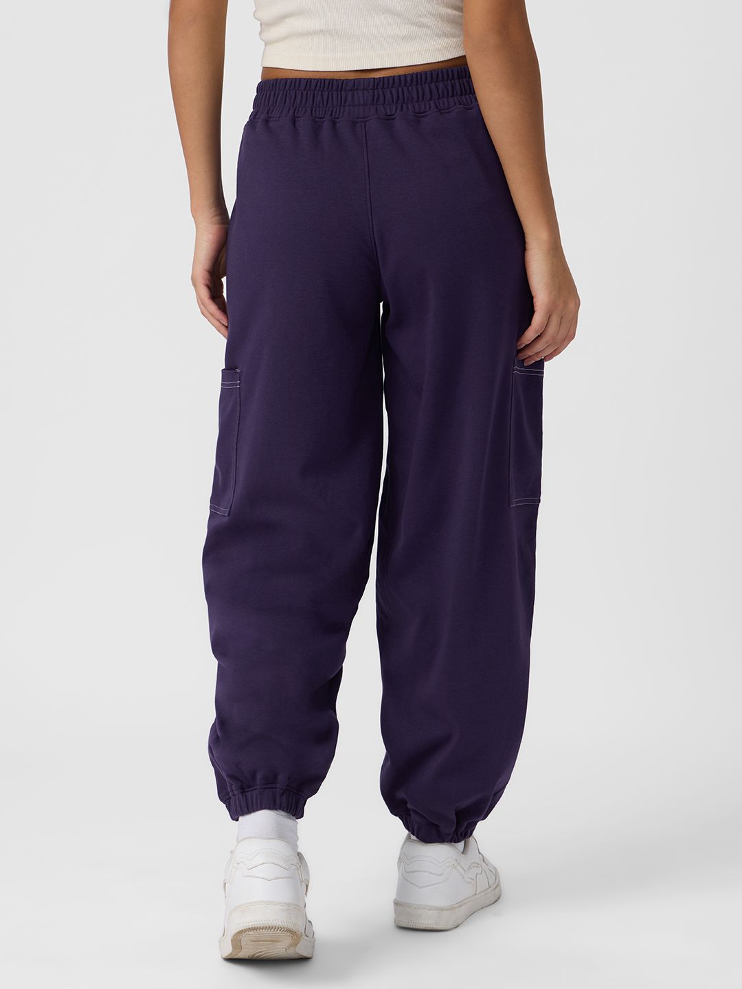 Utility Solid Joggers: Berry Women Cinched Joggers