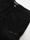 Solids: Black Men Cargo Pants