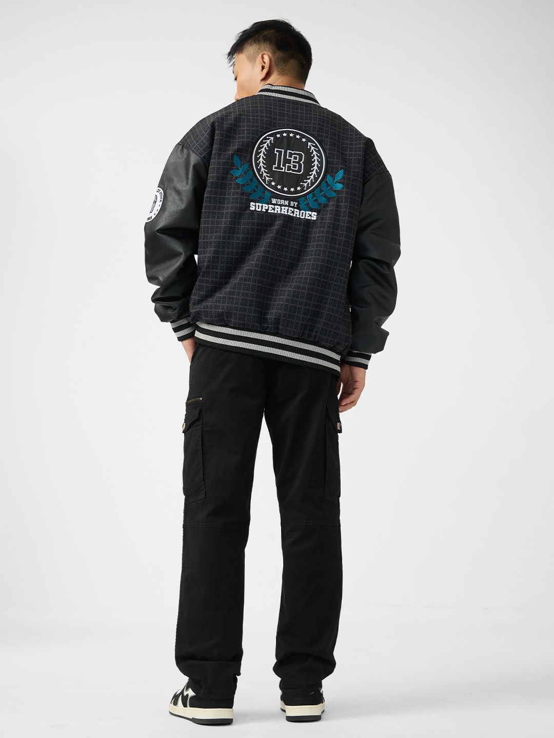 Solids: Black Men Cargo Pants
