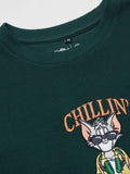 Textured Tshirt: Tom Chillin' Women Oversized T-Shirts
