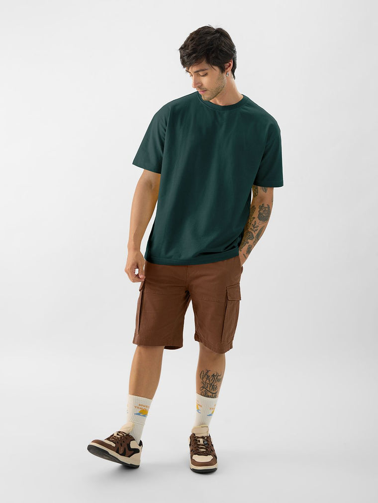 Solids: Emerald Green Oversized T-Shirts