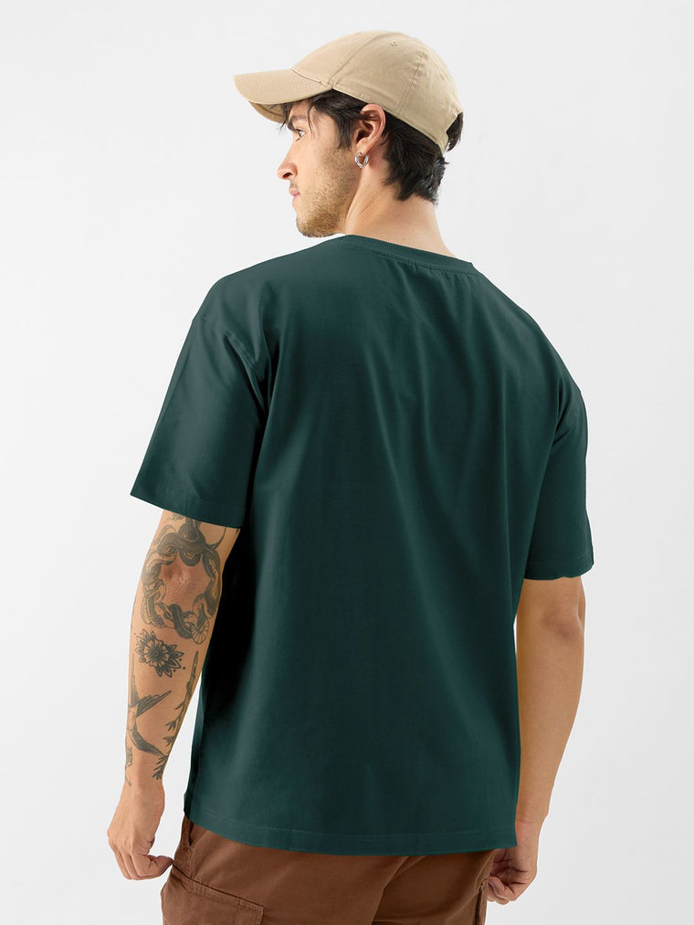 Solids: Emerald Green Oversized T-Shirts