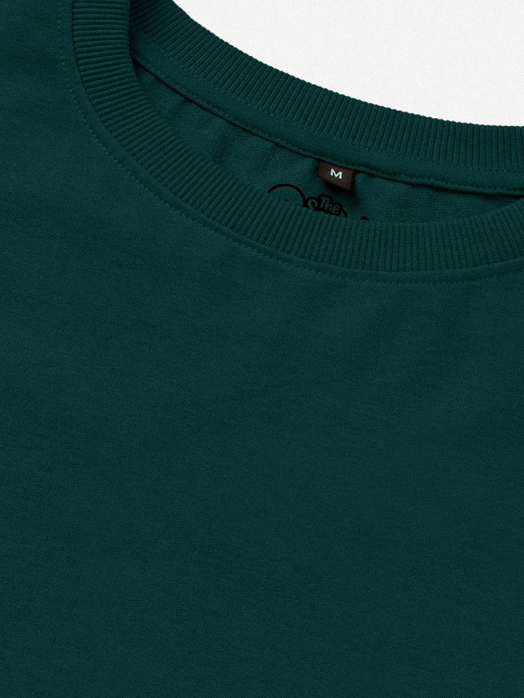 Solids: Emerald Green Oversized T-Shirts