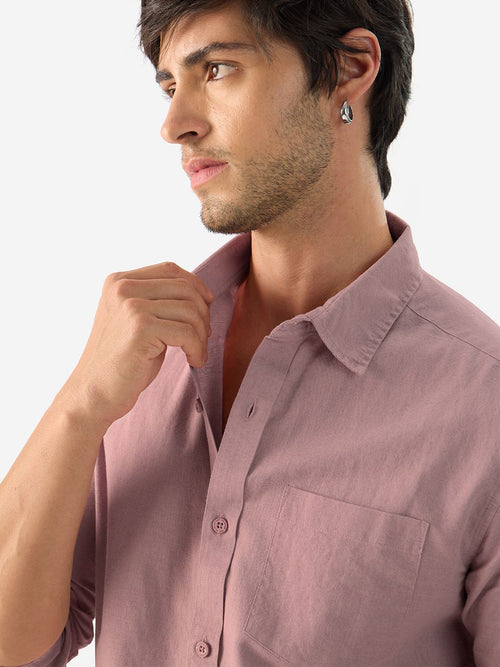 Cotton Linen: Soft Pink Cotton Linen Shirts