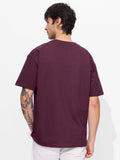 Solids: Dark Purple Oversized T-Shirts