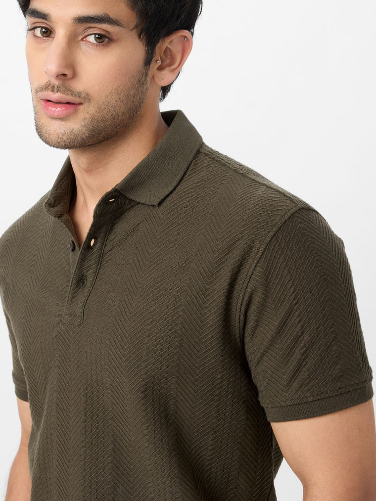Textured Polo: Cedar Textured Polos