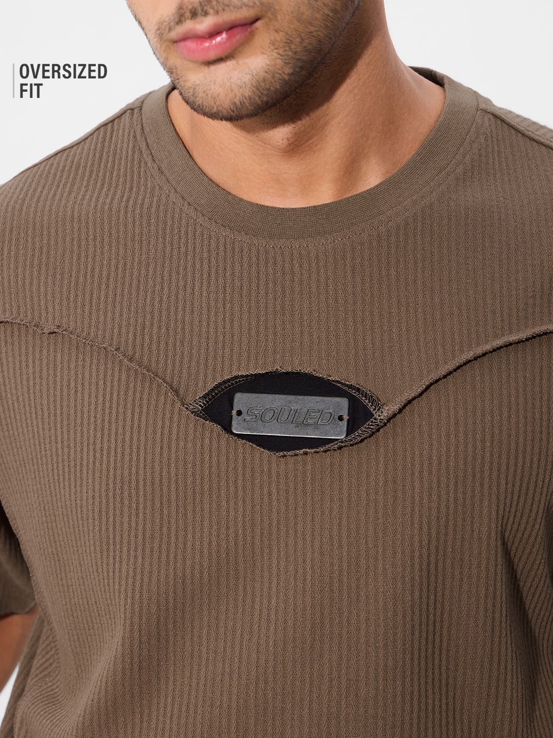 Souled Originals: Textured Mocha Oversized T-Shirts