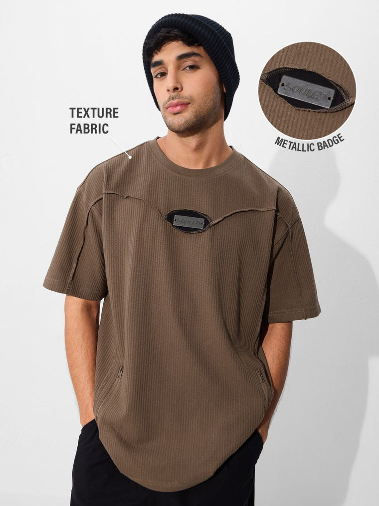 Souled Originals: Textured Mocha Oversized T-Shirts