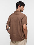 Textured Shirt: Mocha Men Textured Shirts