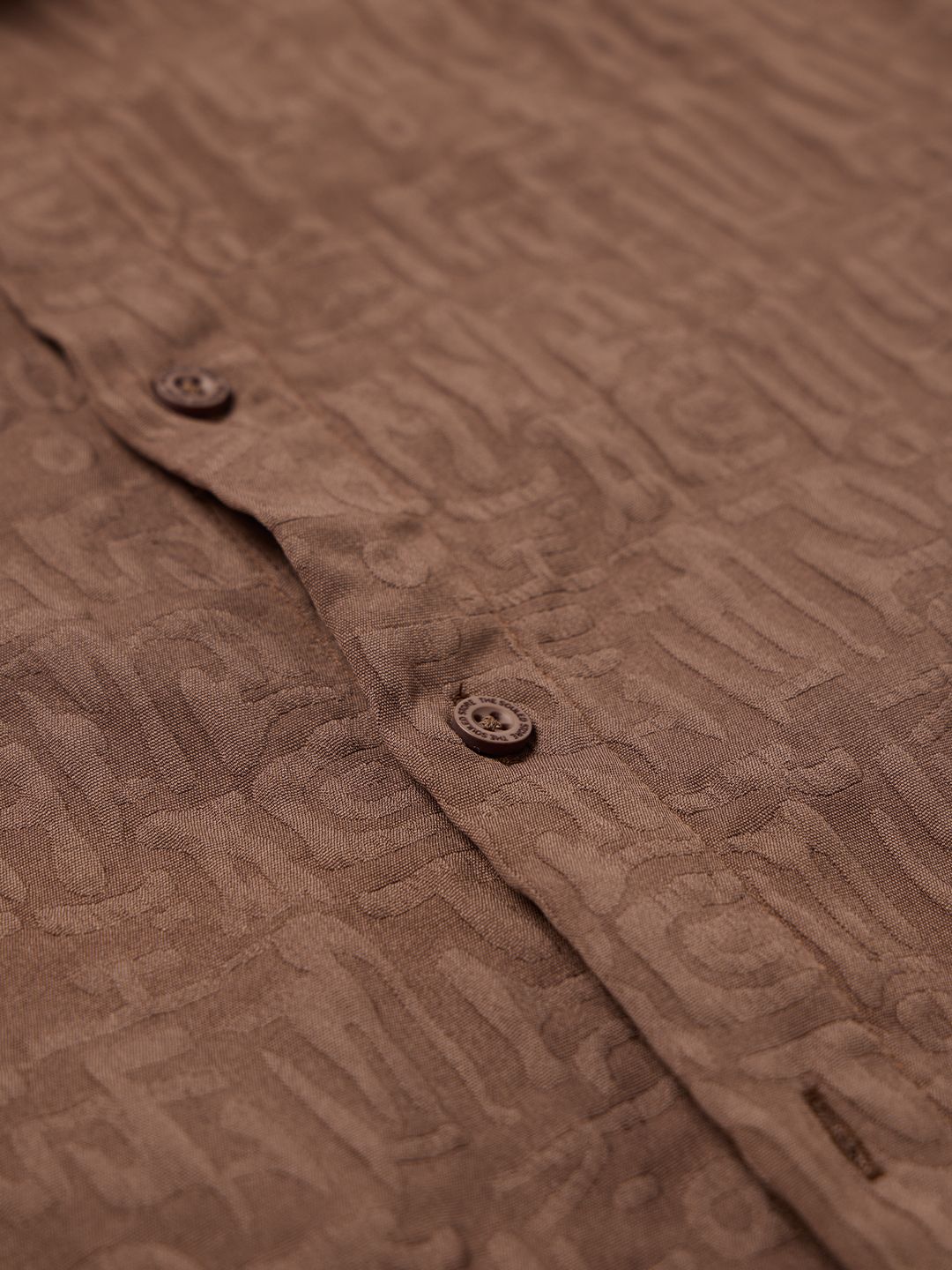 Textured Shirt: Mocha Men Textured Shirts
