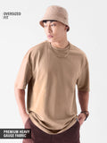 Solids: Soft Brown Oversized T-Shirts
