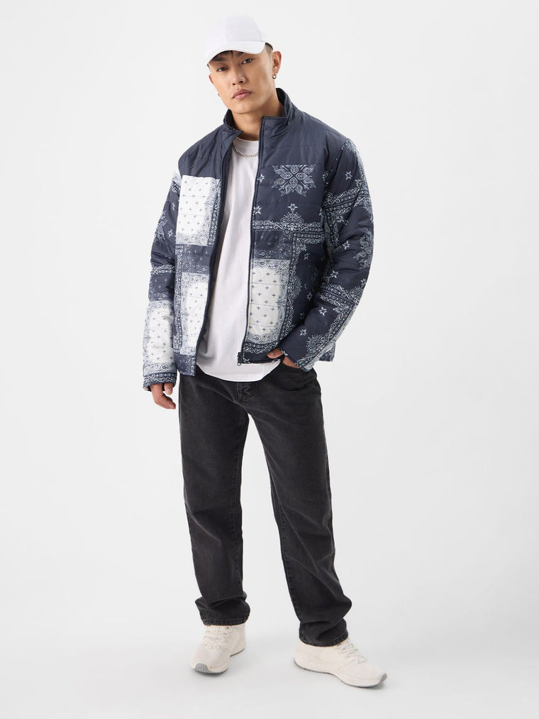 TSS Originals: Indigo Bandana Men Puffer Jackets