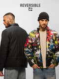 Reversible Puffer: Batman Gotham City Men Puffer Jackets