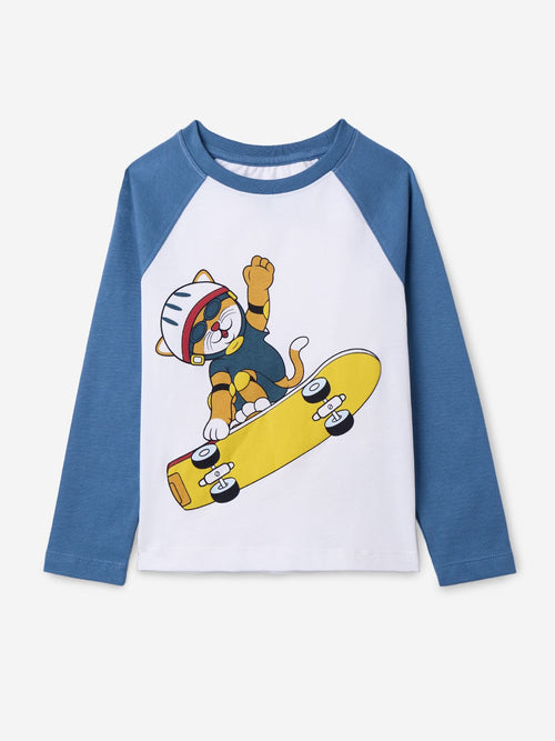 TSS Originals: Cool Cat Boys Full Sleeve T-Shirts (2-8 Yrs)