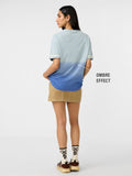 Ombre: Sea Breeze Women Oversized T-Shirts