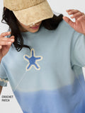 Ombre: Sea Breeze Women Oversized T-Shirts