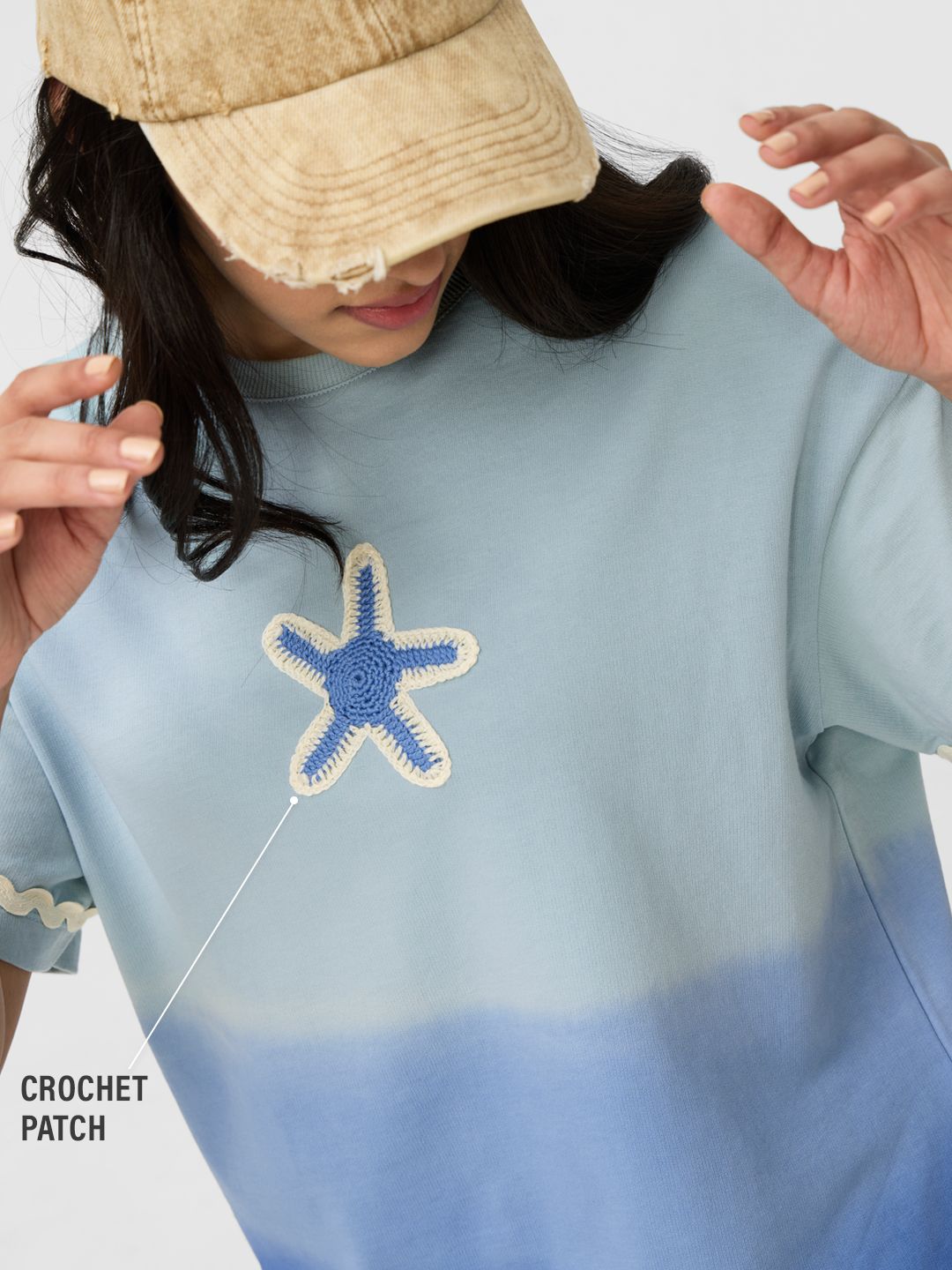 Ombre: Sea Breeze Women Oversized T-Shirts