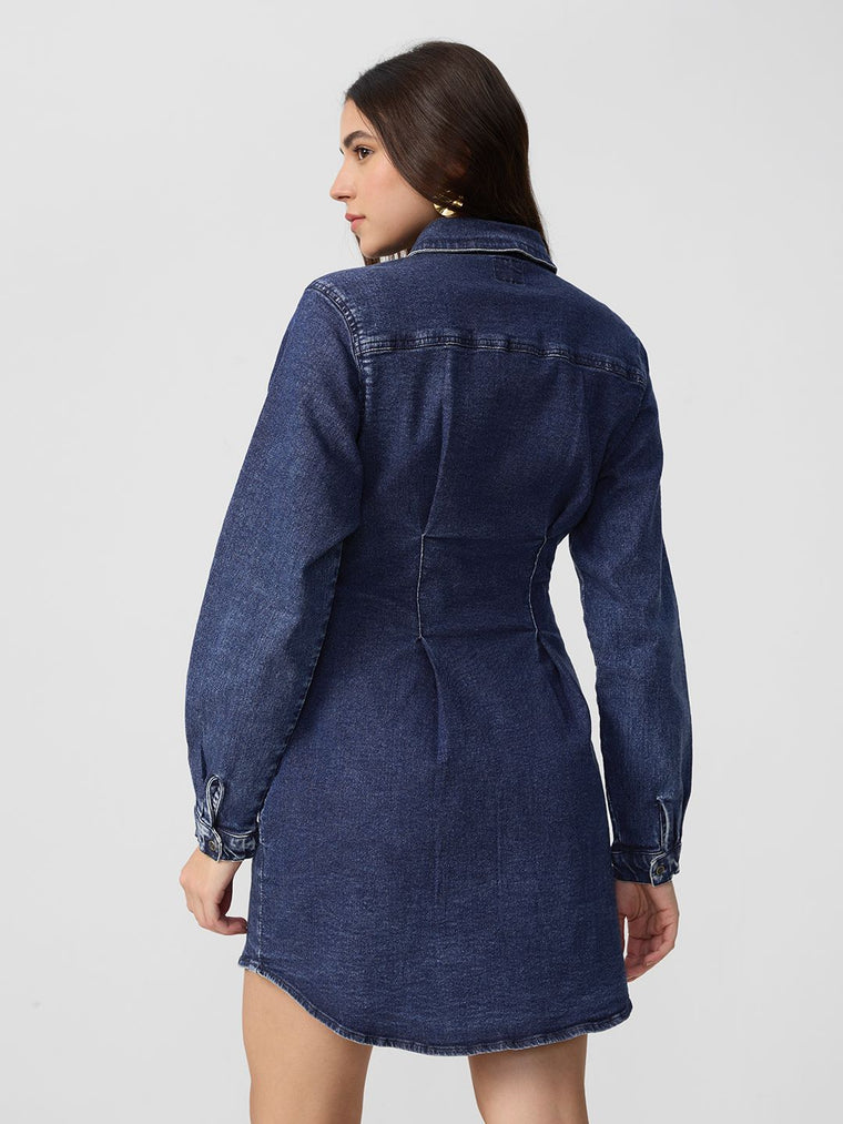 Denim Shirt Dress: Indigo Women Denim Dresses