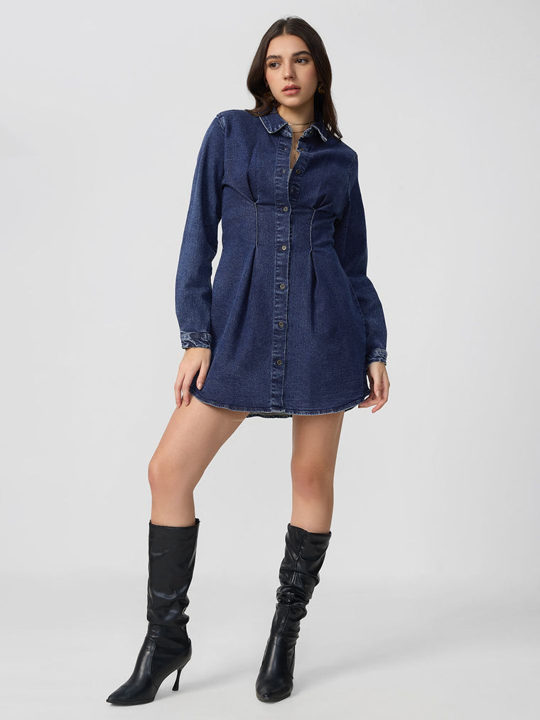 Denim Shirt Dress: Indigo Women Denim Dresses