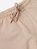 Solids: Creamy Beige Boys Cargo Joggers (2-8 Yrs)