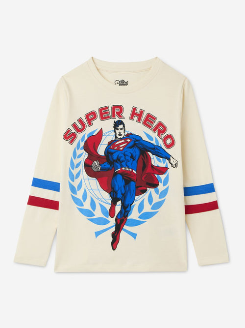 Superman: Superhero Boys Full Sleeve T-Shirts (2-8 Yrs)