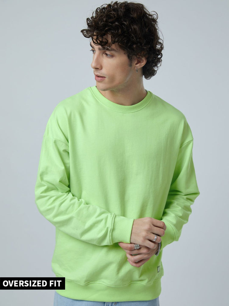 Solids: Mint Men Oversized Sweatshirts