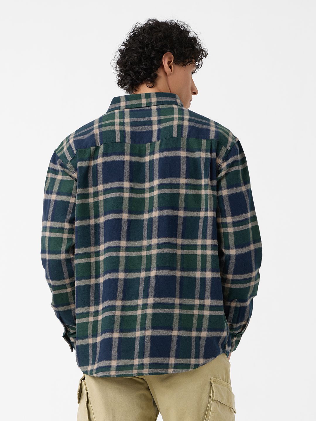 Plaid Shirt: Emerald Men Relaxed Shirts