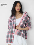 Plaid Shacket: Garnet Women Shackets