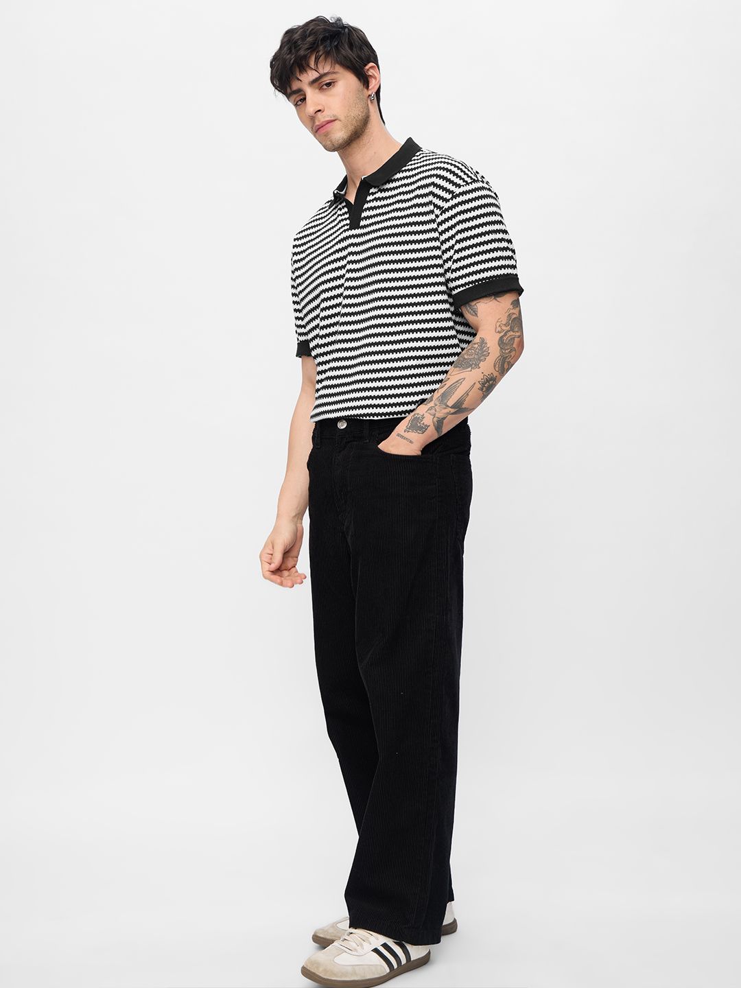 Jacquard Polo: Monochrome Oversized Polos