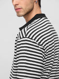Jacquard Polo: Monochrome Oversized Polos