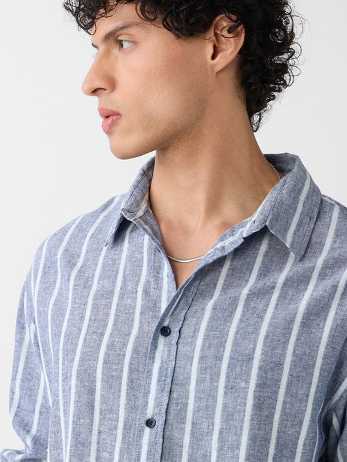 Cotton Linen Stripes: Nautical Cotton Linen Shirts