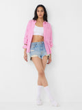 Stripe Shirt: Rose Women Oversized Shirts