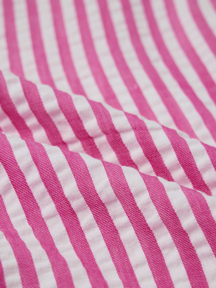 Stripe Shirt: Rose Women Oversized Shirts